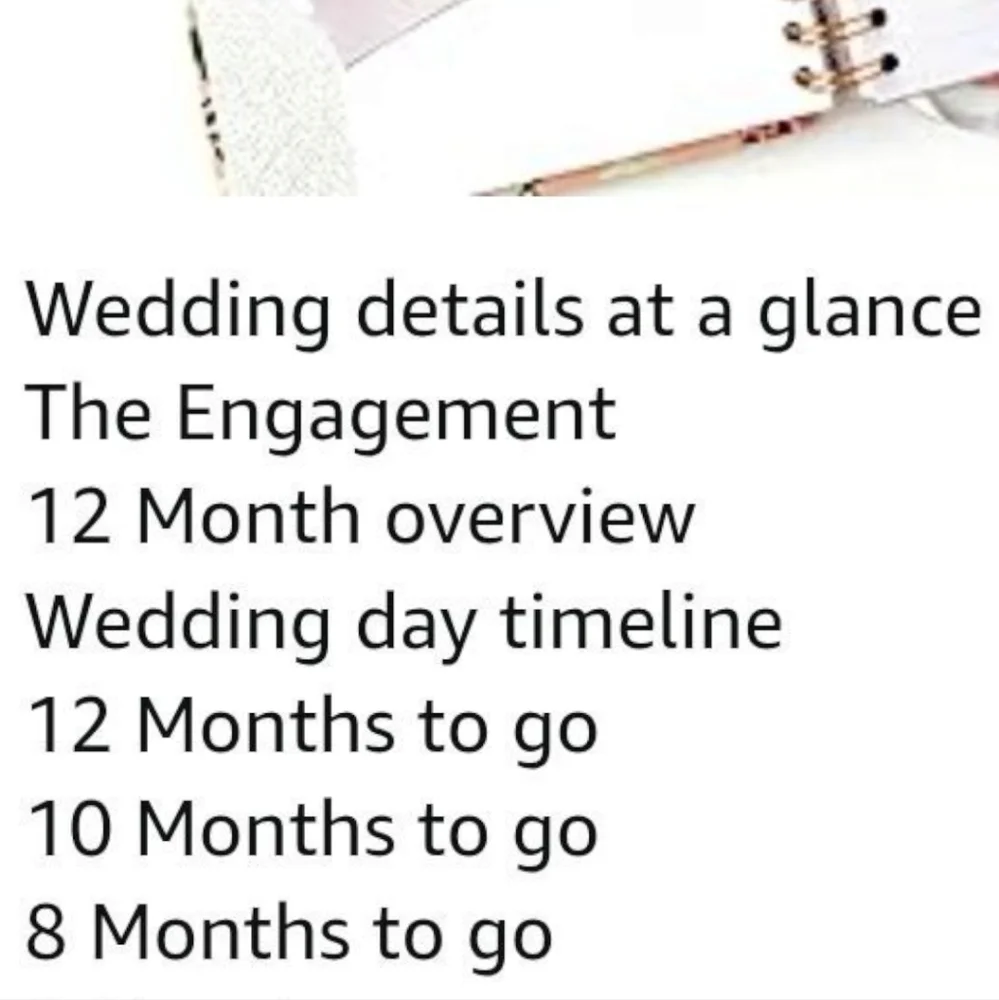 12 Month Wedding Planner With Floral Print.